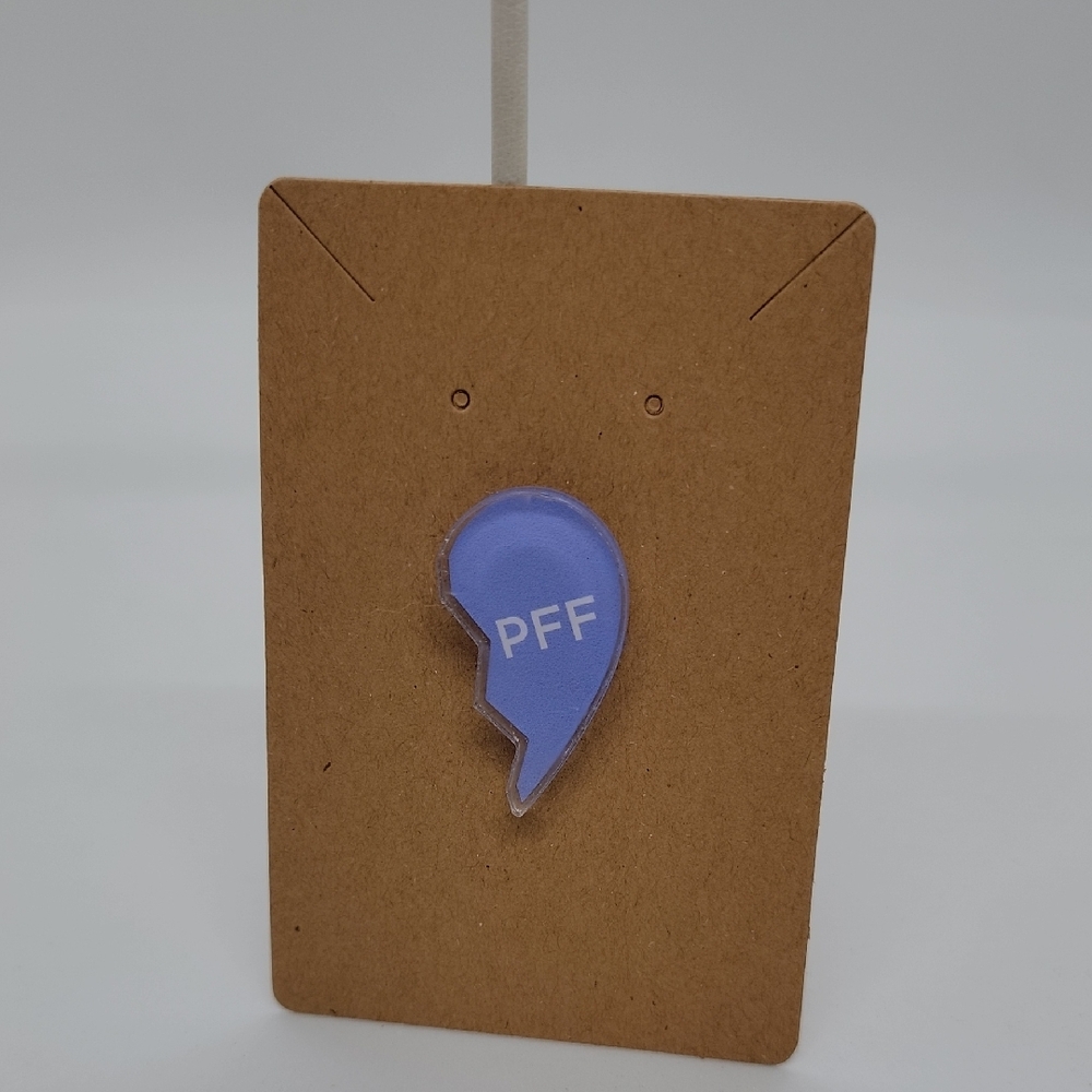 Poshmark Swag Purple Half Heart PFF Pin  Poshfest Posh Friend Forever .7…